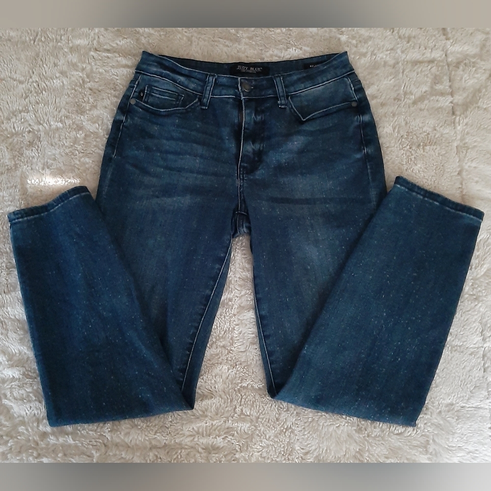 Judy Blue Mineral Wash/Bleach Splatter Relaxed Fit Jeans
